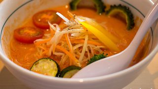 Vegan-Friendly Noodles “Stripe Noodles” / Chatan, Okinawa
